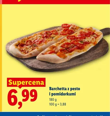 Barchetta z pesto i pomidorkami Piekarnia Lidla promocja w Lidl