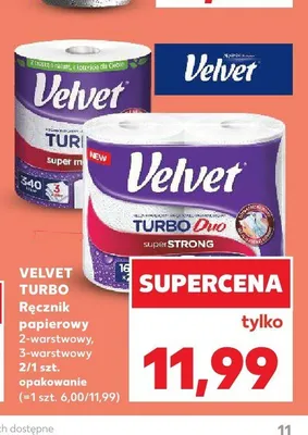 Ręcznik papierowy Velvet Turbo Duo promocja w Kaufland