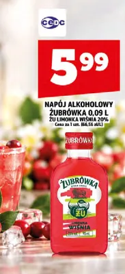 Napój alkoholowy Żubrówka Żu Limonka Wiśnia 20% promocja w TOPAZ