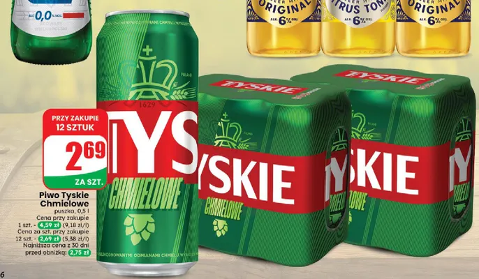 Piwo Tyskie Chmielowe promocja w Dino