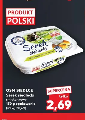 Serek siedlecki śmietankowy OSM Siedlce promocja w Kaufland