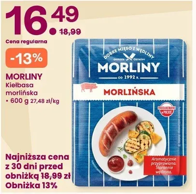 Kiełbasa morlińska Morliny promocja w Frisco