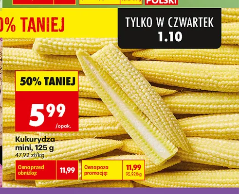 Kukurydza mini promocja w Biedronka