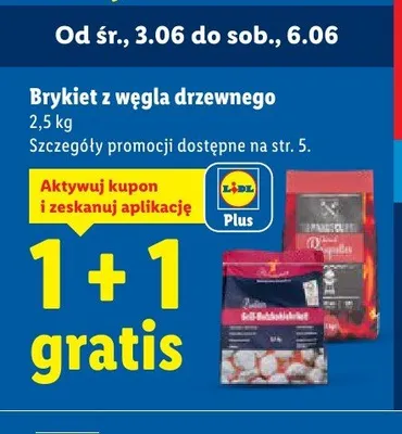 Brykiet z węgla drzewnego promocja w Lidl