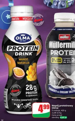 Mleko proteinowe cookies & cream taste promocja w Dino