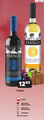 Wino czerwone Fresco półsłodkie promocja w Netto