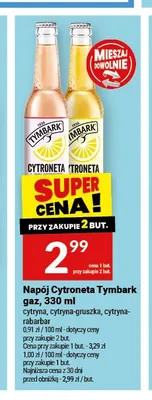 Napój gazowany Cytroneta Tymbark Cytryna promocja w Twój Market