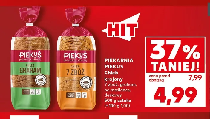 Chleb krojony graham Piekarnia Piekuś promocja w Kaufland