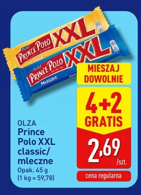 Prince Polo XXL classic Olza promocja w Aldi