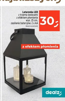 Latarenka LED z trzema świecami z efektem płomienia promocja w Dealz