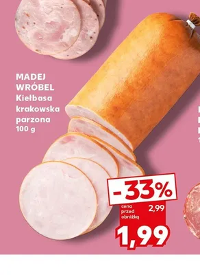 Kiełbasa krakowska parzona Madej Wróbel promocja w Kaufland