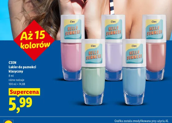 Lakier do paznokci klasyczny Cien promocja w Lidl
