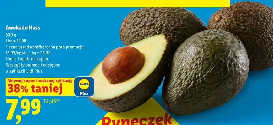 Awokado Hass 500 g promocja w Lidl