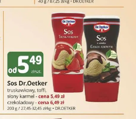Sos truskawkowy Dr. Oetker promocja w Marketvita