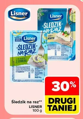 Śledzik na raz w sosie śmietanowym Lisner promocja w Carrefour