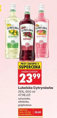 Wódka Lubelska wiśniówka promocja w Biedronka