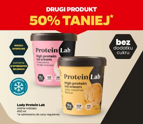 Lody Protein Lab strawberry vanilla promocja w Netto