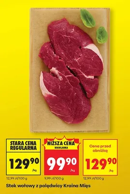 Stek wołowy z polędwicy promocja w Biedronka