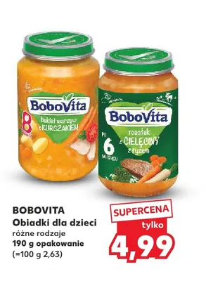 Obiadki dla dzieci rosół z cielęciny z ryżem BoboVita promocja w Kaufland