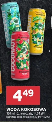 Woda kokosowa gazowana promocja w Stokrotka