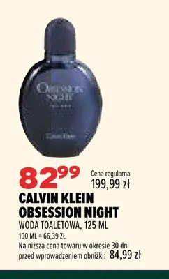 Woda toaletowa Calvin Klein Obsession Night promocja w Drogerie Natura