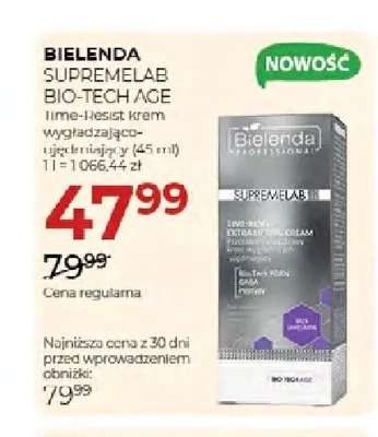 Krem wygładzająco-ujędrniający Time-Resist Supremelab Bio-Tech Age Bielenda promocja w Drogerie Jawa