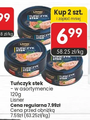 Tuńczyk stek Lisner promocja w Market Point