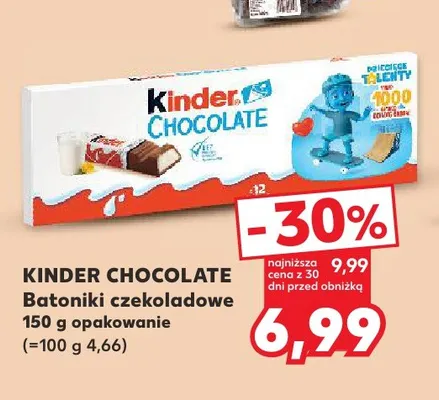 Batoniki czekoladowe Kinder Chocolate promocja w Kaufland