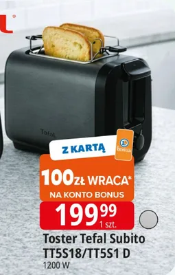 Toster Tefal Subito TT5518/TT551 D promocja w Leclerc