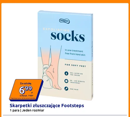 Skarpetki złuszczające Footsteps promocja w Action