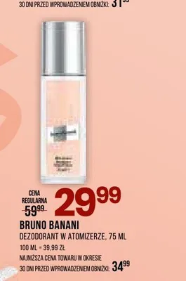 Dezodorant w atomizerze Bruno Banani promocja w Drogerie Natura