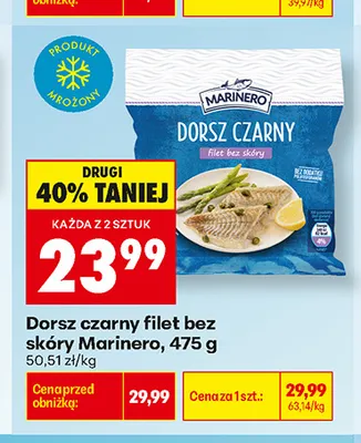 Dorsz czarny filet bez skóry Marinero promocja w Biedronka