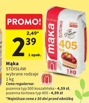 Mąka wybrane rodzaje promocja w Intermarche