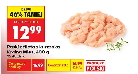 Paski z fileta z kurczaka promocja w Biedronka