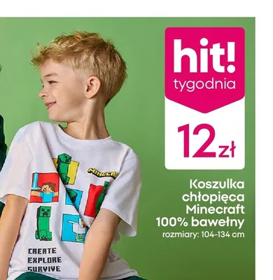 Koszulka chłopięca Minecraft promocja w Pepco
