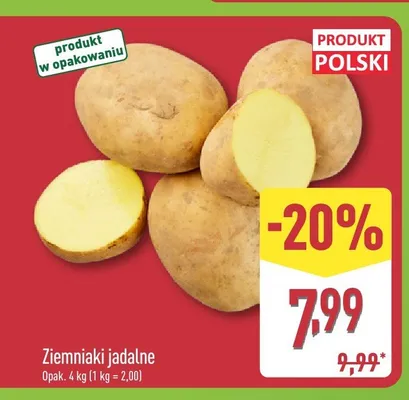 Ziemniaki jadalne polskie promocja w Aldi