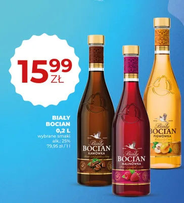 Likier Biały Bocian Pigwówka promocja w Duży Ben