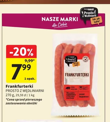 Frankfurterki Prosto z Wędliniarni promocja w Intermarche