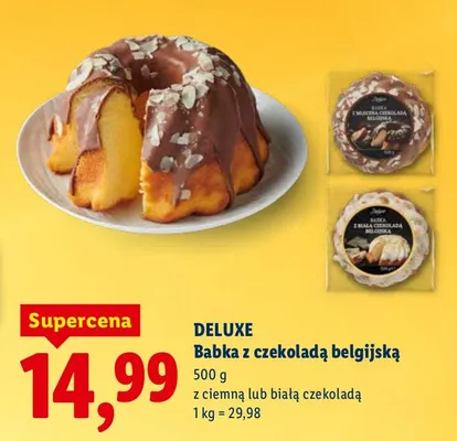 Babka z czekoladą belgijską z ciemną lub białą czekoladą promocja w Lidl