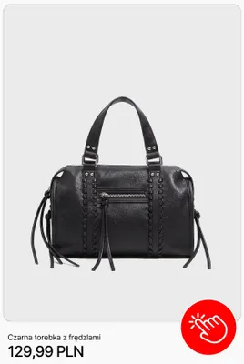 Czarna torebka z frędzlami Cropp promocja w Cropp