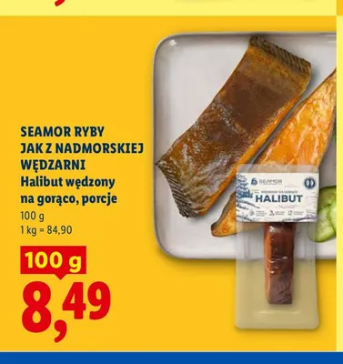 Halibut wędzony na gorąco porcje Seamor Ryby jak z nadmorskiej wędzarni promocja w Lidl