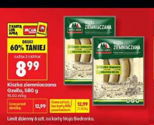 Kiszka ziemniaczana Gzella promocja w Biedronka