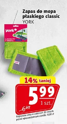 Zapas do mopa płaskiego classic York promocja w Prim Market