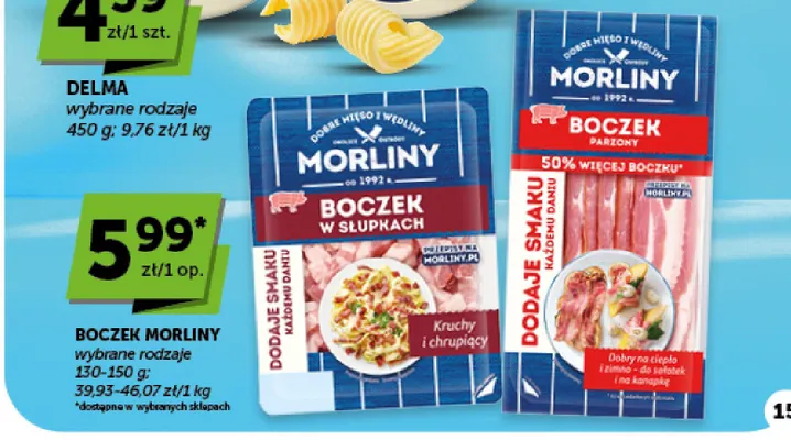 Boczek w słupkach Morliny promocja w Euro Sklep