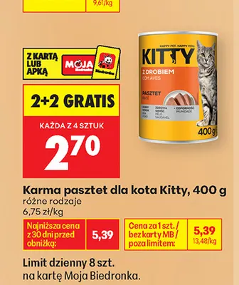 Karma pasztet dla kota Kitty promocja w Biedronka