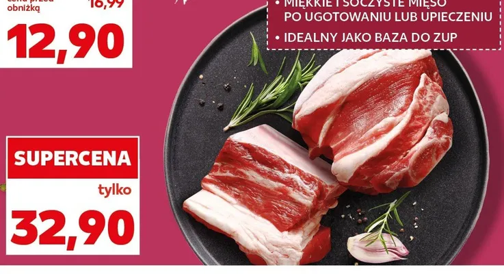 Szponder wołowy krojony promocja w Kaufland