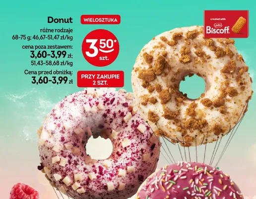 Donut różne rodzaje promocja w Żabka
