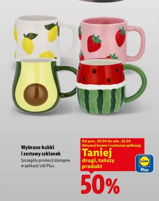 Wybrane kubki i zestawy szklanek promocja w Lidl