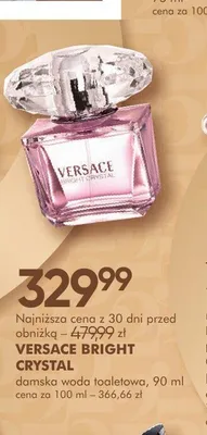 Damska woda toaletowa VERSACE BRIGHT CRYSTAL promocja w Super-Pharm