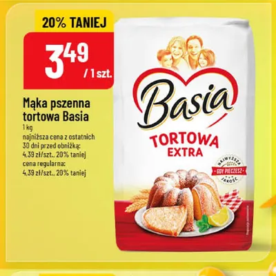 Mąka pszenna tortowa Basia promocja w POLOmarket